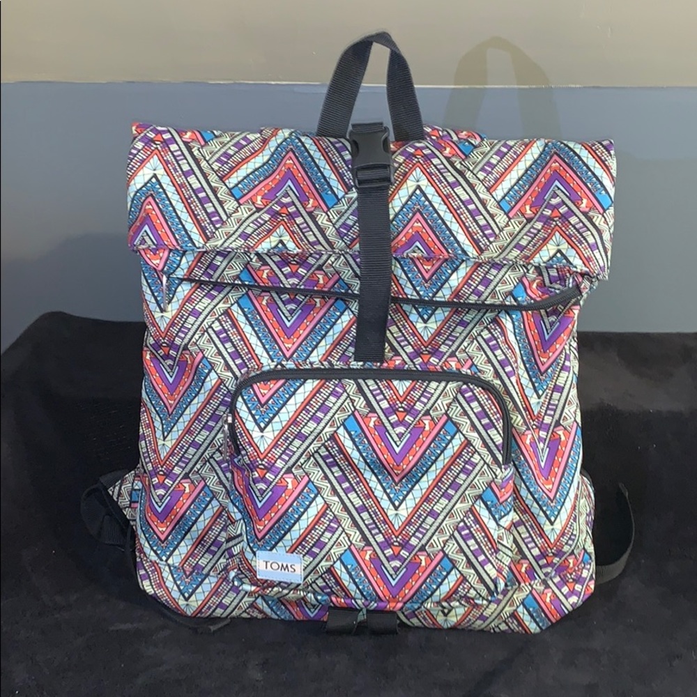 NWOT turquoise geo TOMS backpack